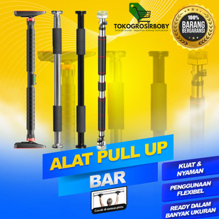 PULL UP BAR DINDING DOOR CHINNING ALAT PULL UP DINDING PINTU FITNES OLAHRAGA  FREE SKRUP PANJANG 62-100 CM