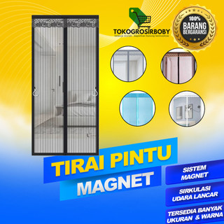 Tirai Pintu Model Magnet Anti Nyamuk Tebal Ukuran 100x210 Cm