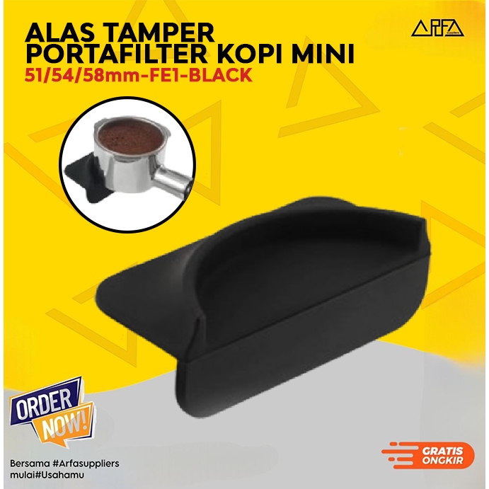 Tamper Portafilter Mini Coffee Holder Mat Espresso 51/54/58mm - สีดํา