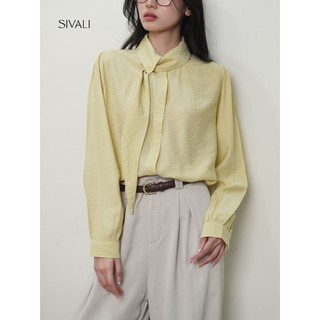 SIVALI Ophelia Blouse - Ribbon Neck Korean Blouse Shirt - Baju Atasan Wanita Lengan Panjang || 2001