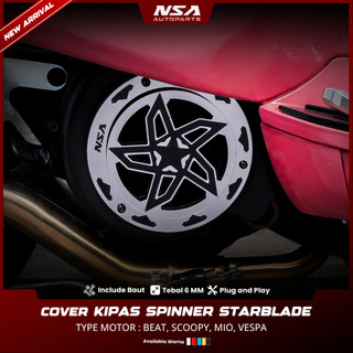 COVER KIPAS SPINNER STARBLADE TYPE MIRROR UNIVERSAL NSA AUTOPARTS