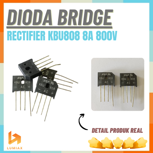 KBU808 KBU-808 KBU 808 กล่องไดโอดไดโอดวงจรเรียงกระแสสะพาน 8A 800V