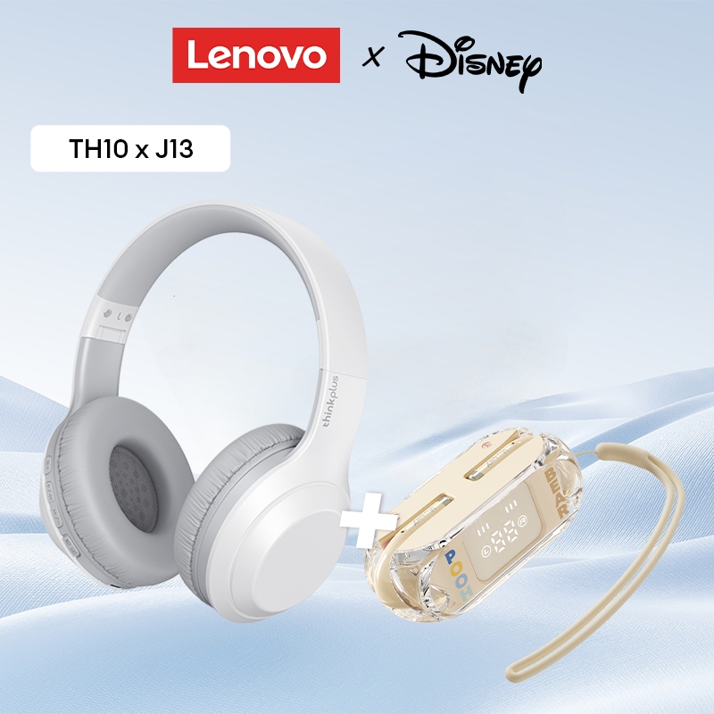 Lenovo x Disney TH10 ชุดหูฟังบลูทูธ 5.0 หูฟัง + TWS J13 หูฟัง 3D เสียงสเตอริโอลดเสียงรบกวน