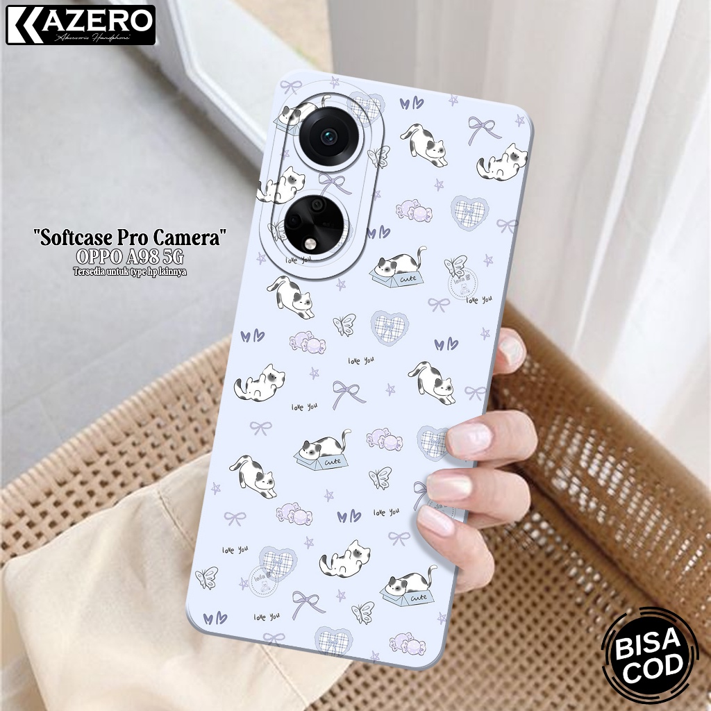 เคส OPPO A98 5G ล่าสุด - เคสแฟชั่นการ์ตูน - OPPO A98 5G Softcase - กล้อง Pro - เคส OPPO A98 5G - เคส