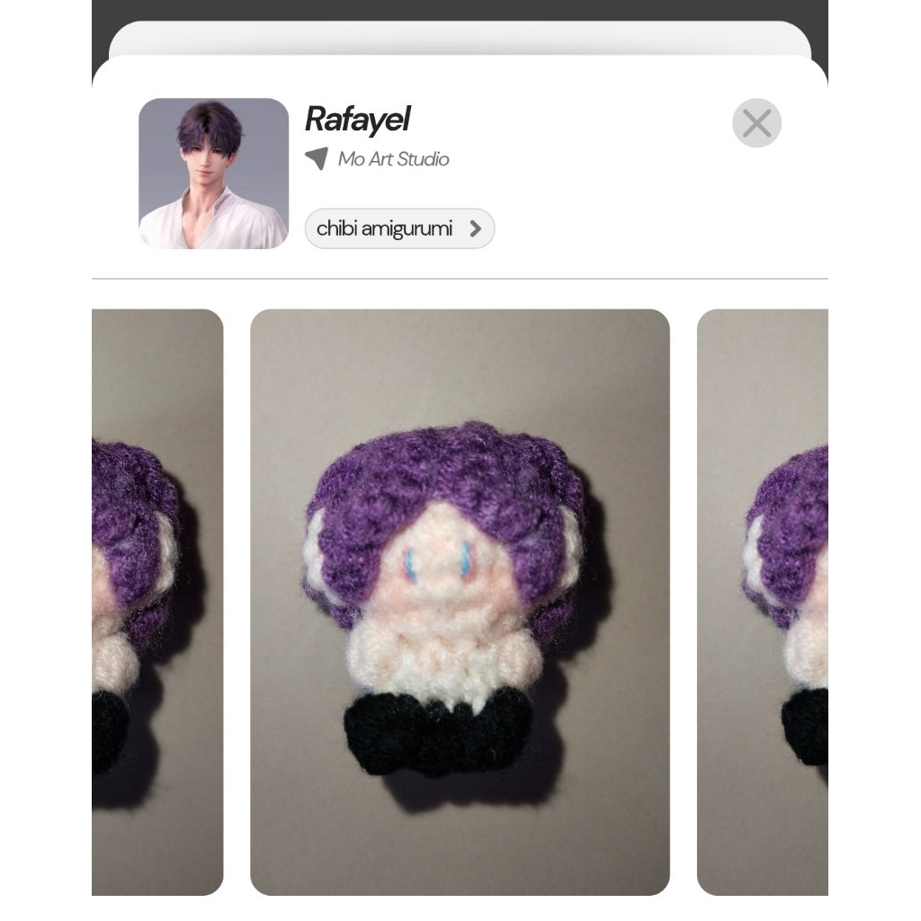 RAFAYEL LOVE AND DEEPSPACE CHIBI KEYCHAIN | AMIGURUMI LADS | CROCHET KNITTING BAG CHARM SLUSH ZAYNE 