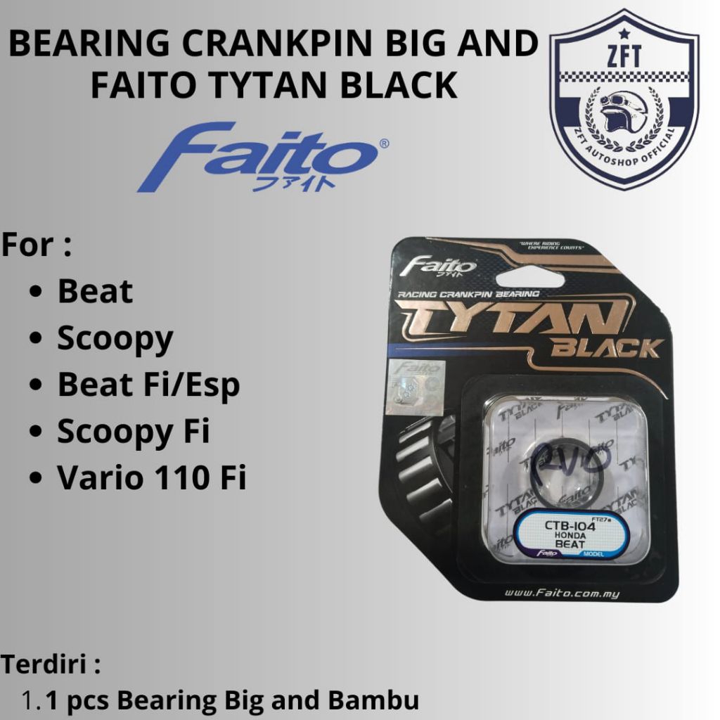 แบริ่ง Crankpin Fato Big End Beat Scoopy คาร์บูเรเตอร์ Beat Vario 110 Fi Esp - แบริ่งล่าง Bamboo Roc