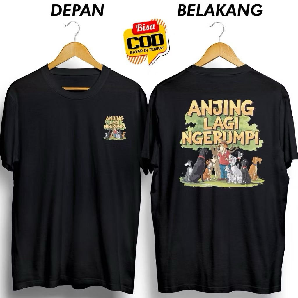 เสื้อยืด DISTRO TOP สําหรับผู้ชาย DOGS และ GOING OUT