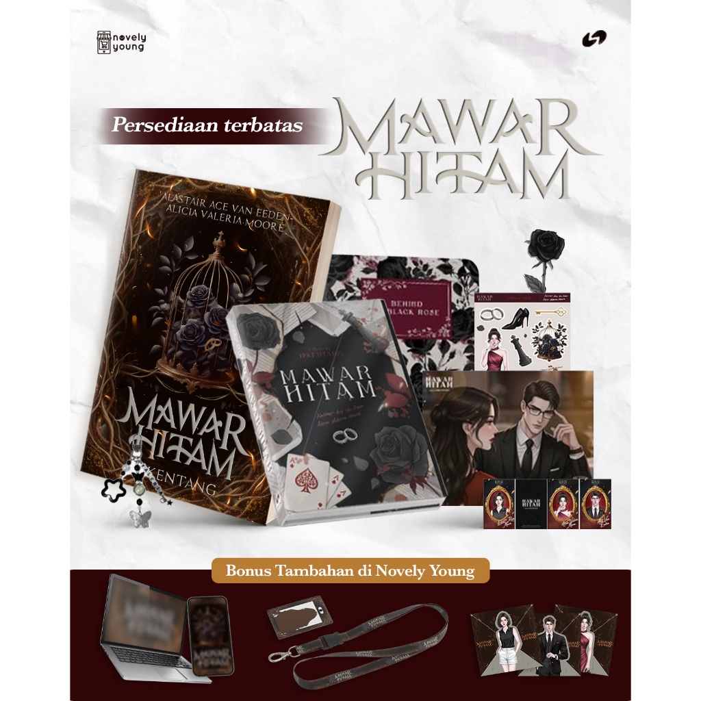 MAWAR Black Rose Novel - 12 Friends - Skuad x Akad - ค่าธรรมเนียมบรรจุฟรี (Standing Alaskar + สุ่ม)