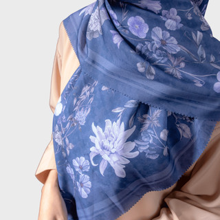 Hijab Motif Segi Empat Premium Elegan Adem Voal Eloise Vastramode