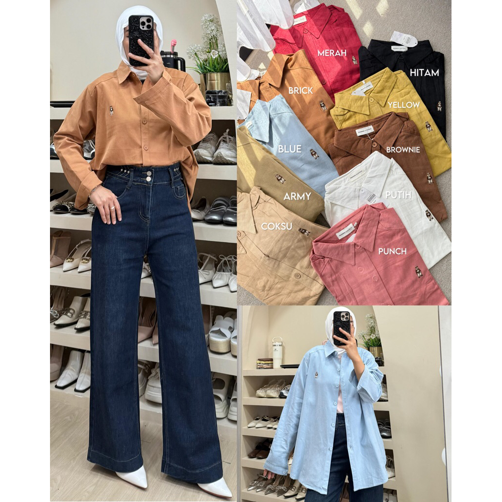 เสื้อหมี KEMEJA Wanwan 2529