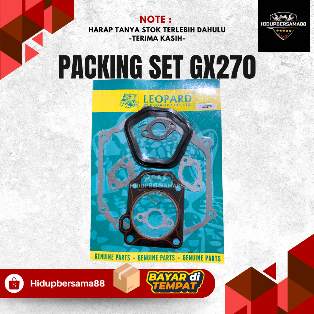 MESIN PACKING SET+P/DEKSEL GX270 LEOPARD - GX 270 PAKING SET ASSY GX270 PACKING ชุดปะเก็นครบชุด Hond