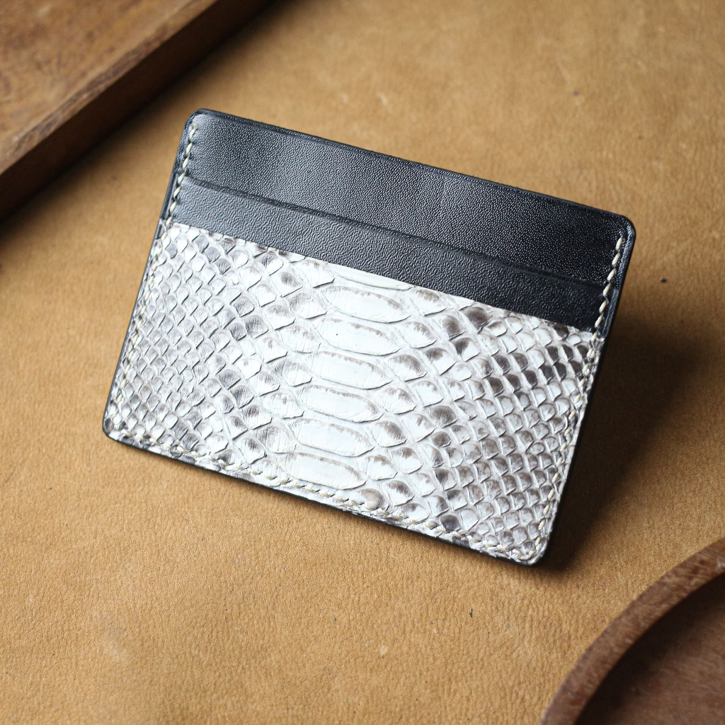 Genuine Python Leather Cardholder "The White Python Cardholder"