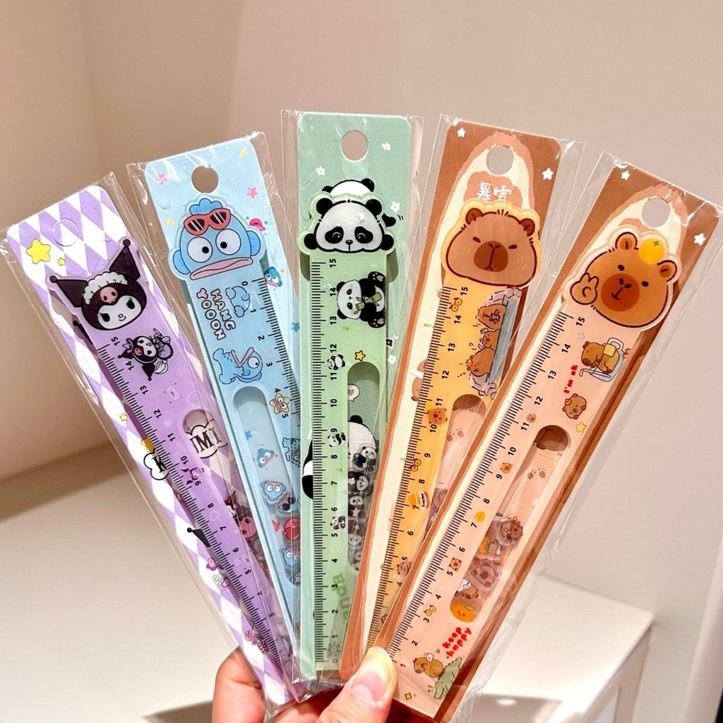 THEDIYLAB (1 ชิ้น) SANRIO KUROMI CINNAMOROLL CAPYBARA STITCH PANDA CHARACTER RULER | SANRIO CHARACTE