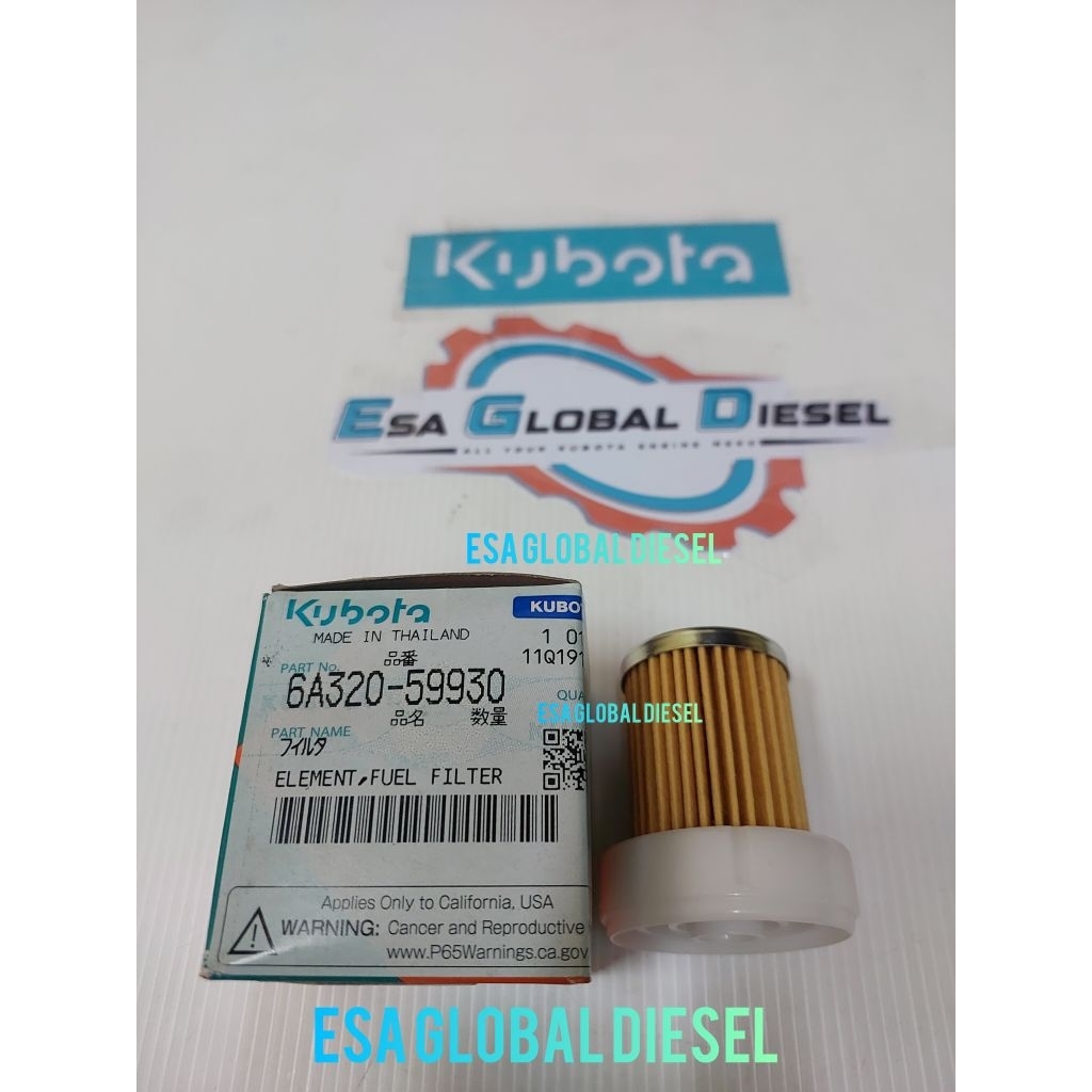 KUBOTA B2420 FUEL FILTER ELEMENT 6A320-59930