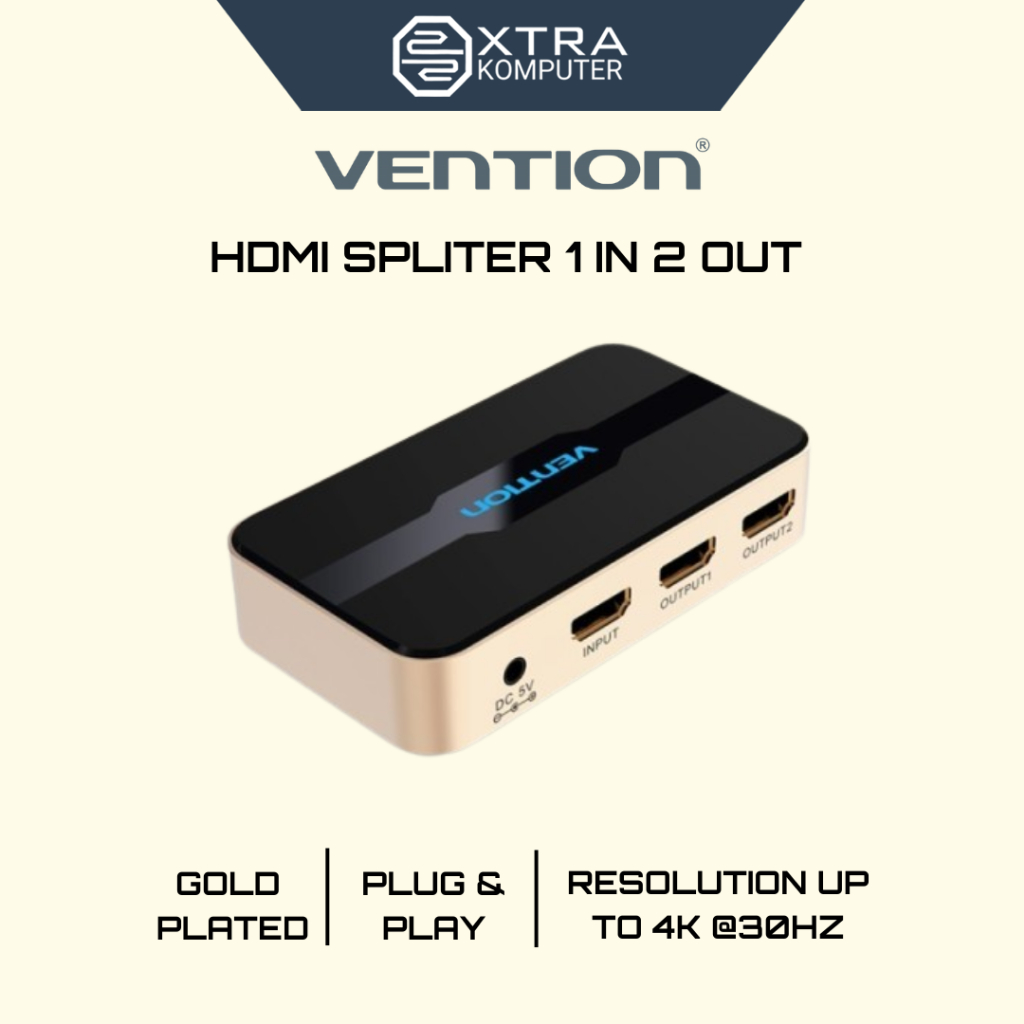 Vention HDMI Splitter 1 Input 2 Output หน้าจอ HDMI Duplica Full HD