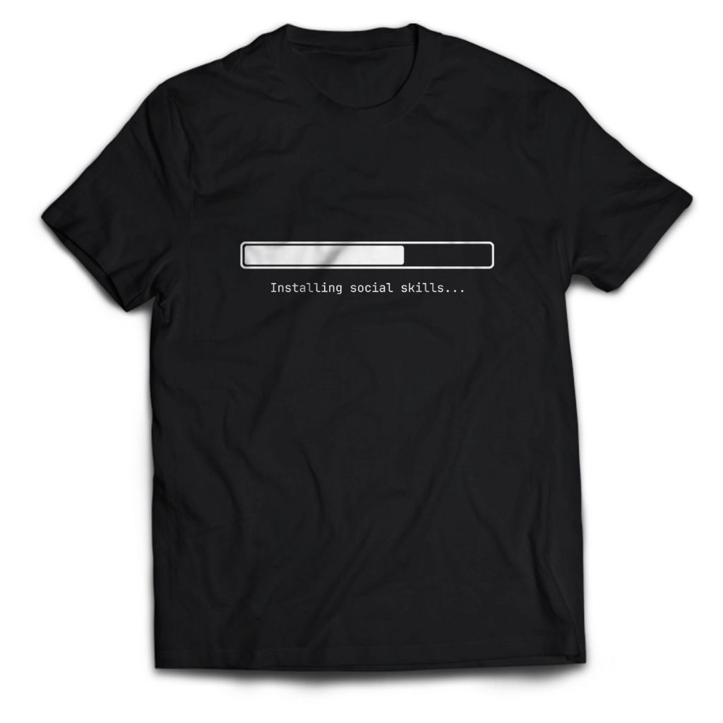 Introvert INSTALLING SOCIAL SKILLS เสื้อยืดผู้ชายผู้ใหญ่ Unisex Tops PakeKaos