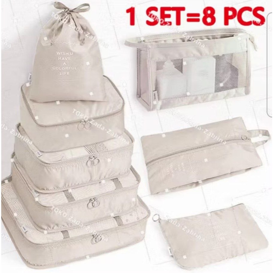 Bestform Travel Bag Laundry Organizer Packing Cubes 8 ชิ้น ANG