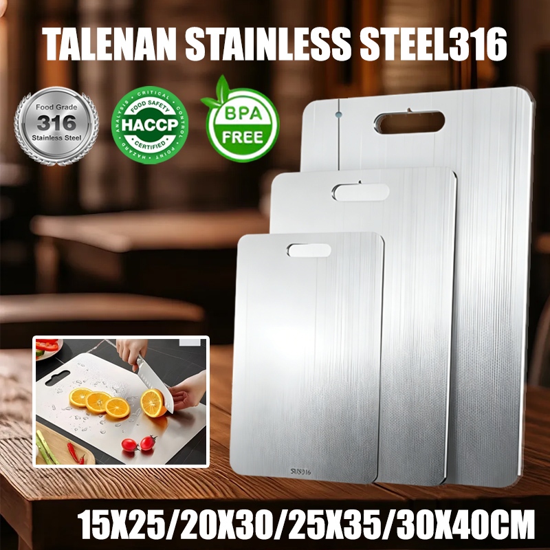 เขียงสแตนเลส 316 เขียงที่ถูกสุขลักษณะป้องกันสนิมป้องกันแบคทีเรียและป้องกันเชื้อราเขียงเขียงสแตนเลส 3