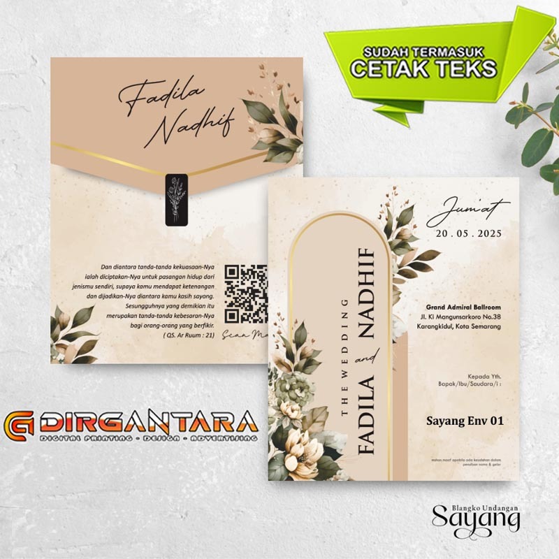 WEDDING INVITATION LOVE ENVELOPE 03 WEDDING INVITATION SIMPLE SEMI ENVELOPE INVITAION