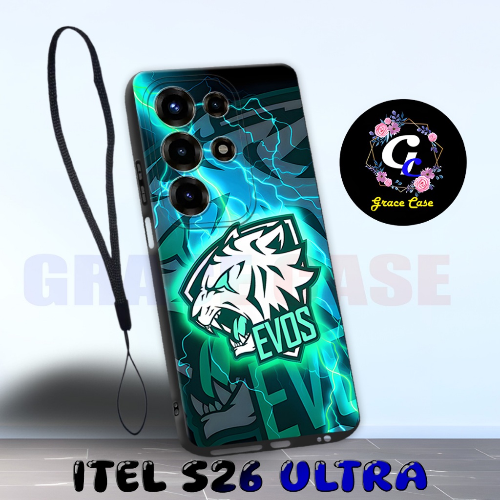 HP (GC37) ใหม่ล่าสุด 2024 ITEL S26 ULTRA Rubber Softcase | เคส Evos | ITEL S26 ULTRA ใหม่ล่าสุด 2024