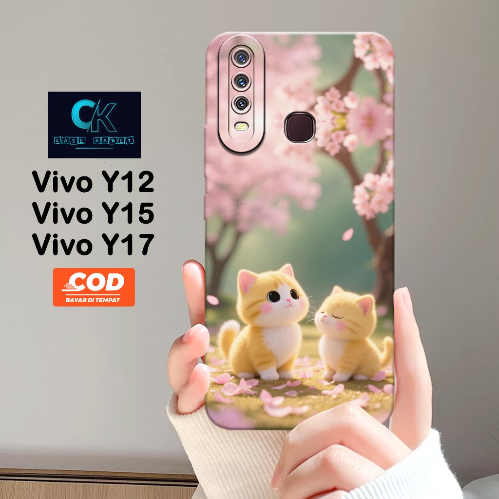 HP เคส Vivo Y12 / Y15 / Y17 ล่าสุด - เคสแมวแฟชั่น - เคสยาง - เคส Vivo Y12 / Y15 / Y17 - เคส Vivo Y17