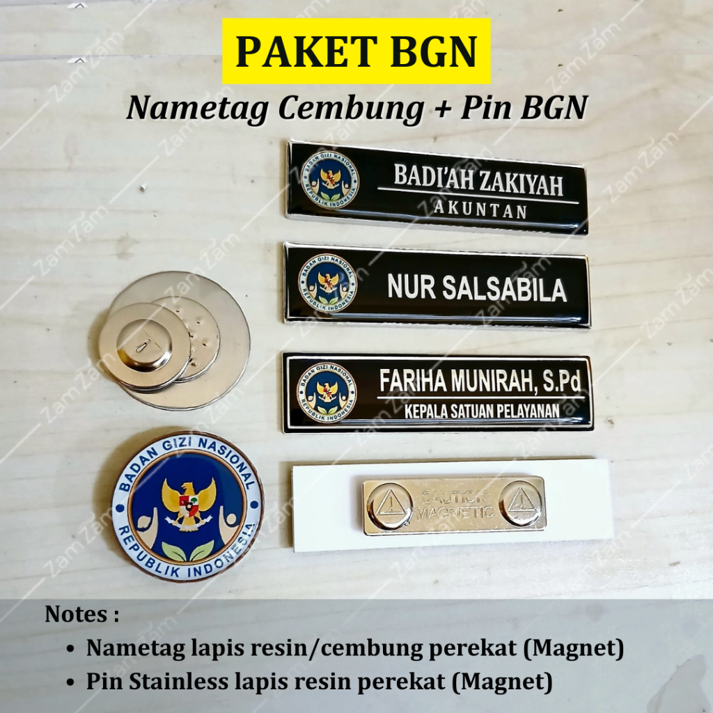 (Express) BGN Magnet Logo Nametag and Pin/ BGN Magnet Nametag/ National Nutrition Body/ BGN เข็มกลัด