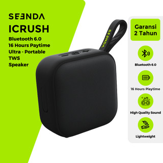 SEENDA iCrush Wireless Ultra-Portable TWS Speaker Bluetooth 6.0 Waterproof 16 Hours Playtime Black - Garansi 2 Tahun