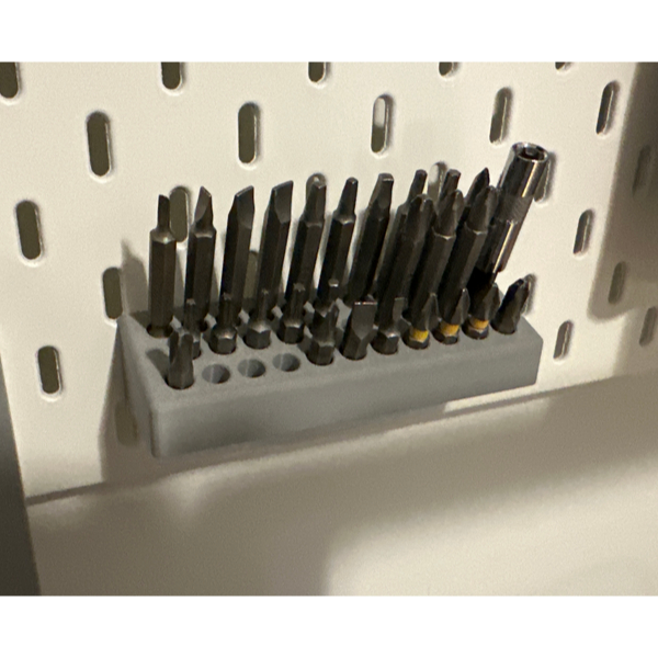 3D พิมพ์ขาตั้งผู้ถือไขควงบิต Pegboard Perforated Board S330