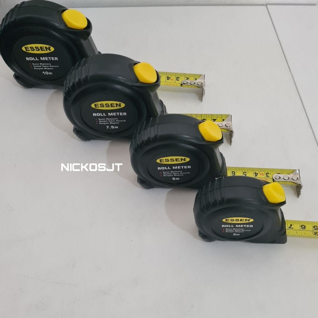 ม้วนเมตร ESSEN เมตร 3m 5m 7.5m 10m Auto Stop ยางเมตร 3 5 7.5 เมตร m
