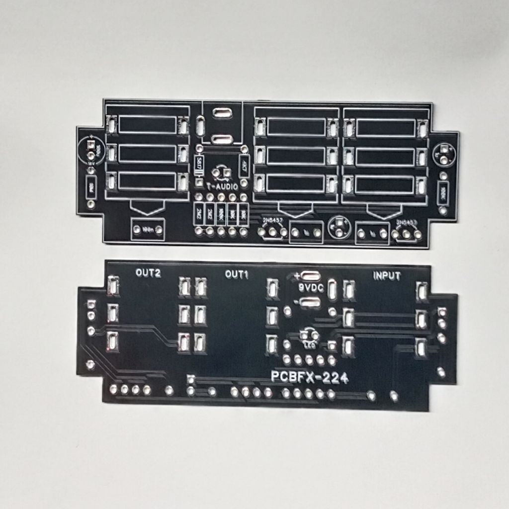 T-Audio PCBFX-224 T-Audio Splitter บัฟเฟอร์ J-FET กีตาร์ Stopmbox 1590A J201 2N5457 บัฟเฟอร์