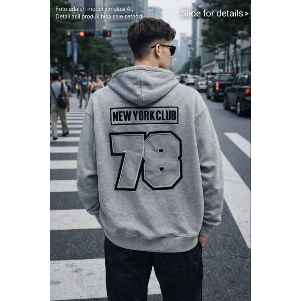 (Vtg) Casual Zip Hoodie NYC GENERATION ไซส์ L (P73 x L59)