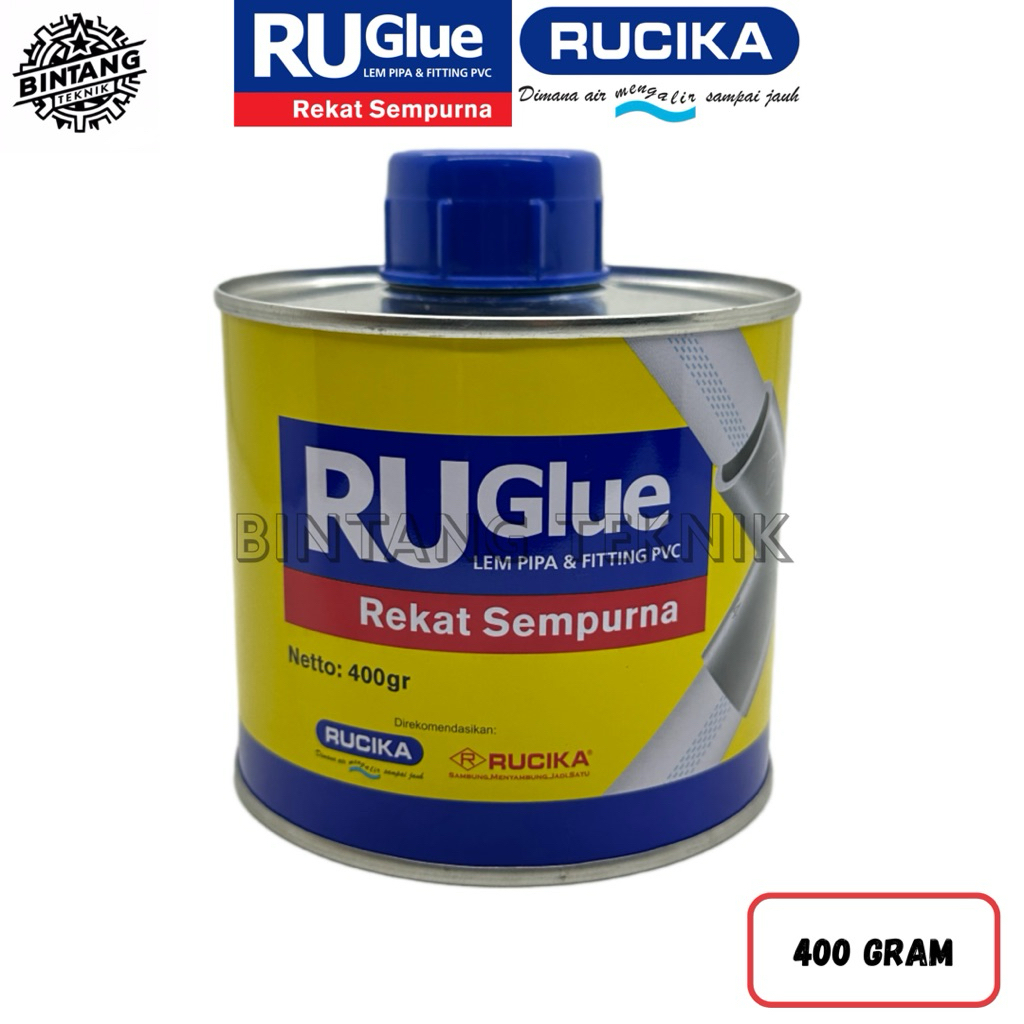 PVC RUGLUE PIPE GLUE 400GR / RUGLUE GLUE 400 กรัม โดย RUCIKA