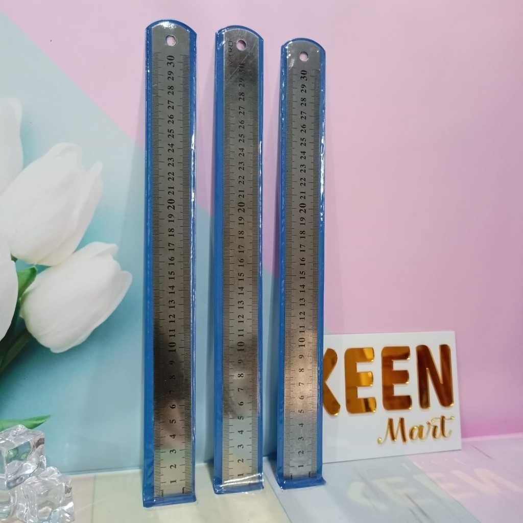 (WHOLESALE=12pc) PLAIN IRON RULER 30 cm/ 15 CM / IRON RULER / RULER