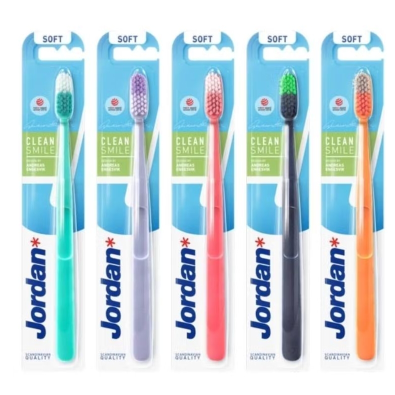 แปรงสีฟันสําหรับผู้ใหญ่ Jordan CLEAN SMILE SOFT แปรงสีฟัน