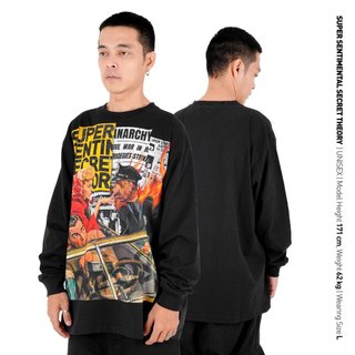SSST Pigs Longsleeve Heavyweight T-shirt Hitam