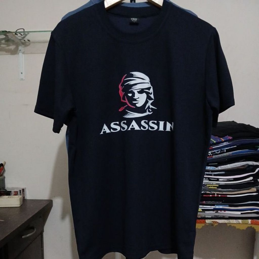 เสื้อเจอร์ซีย์สีดําล้วนเหมือนใหม่ คอปกแข็งแรง BMF มือสอง Original ไซส์ L รอบอก 108cm ยาว 71cm เรียบ 