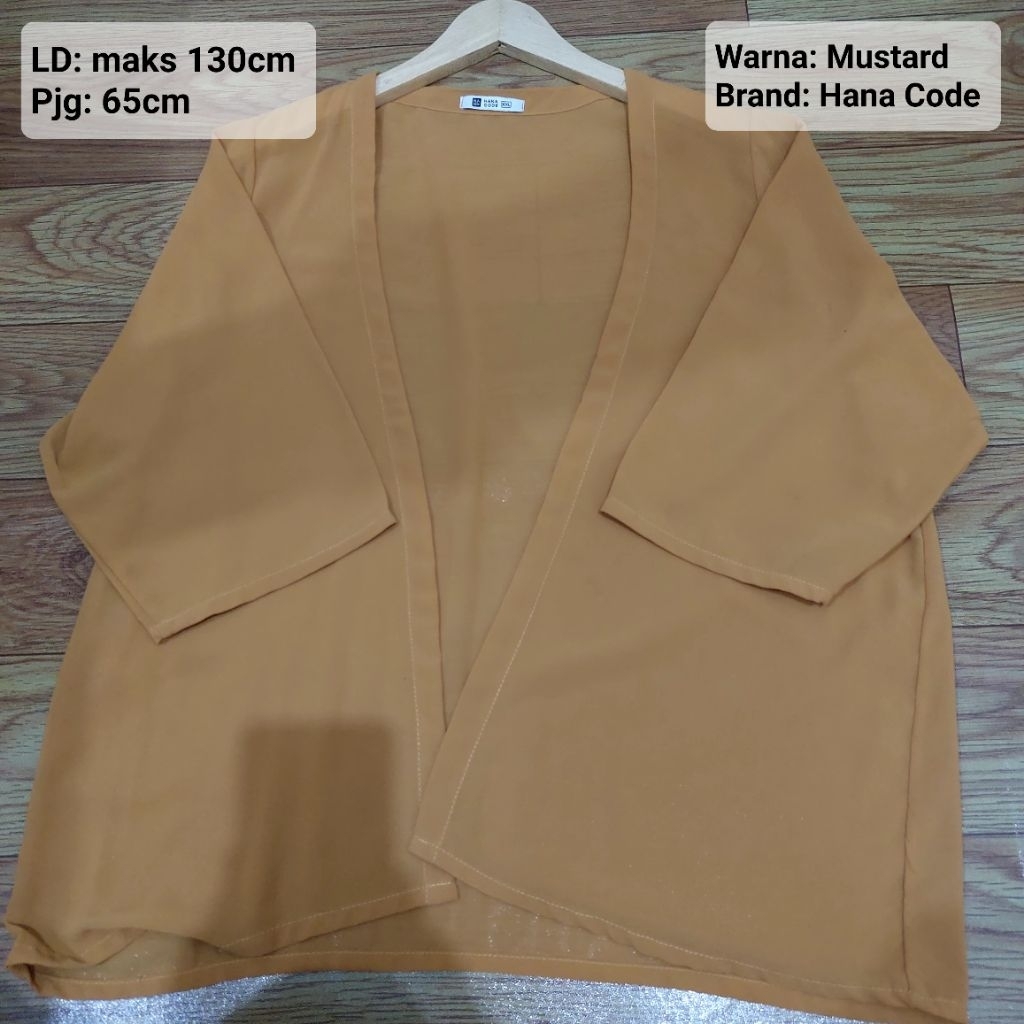 Preloved Outer Mustard Yellow 3/4 Sleeve