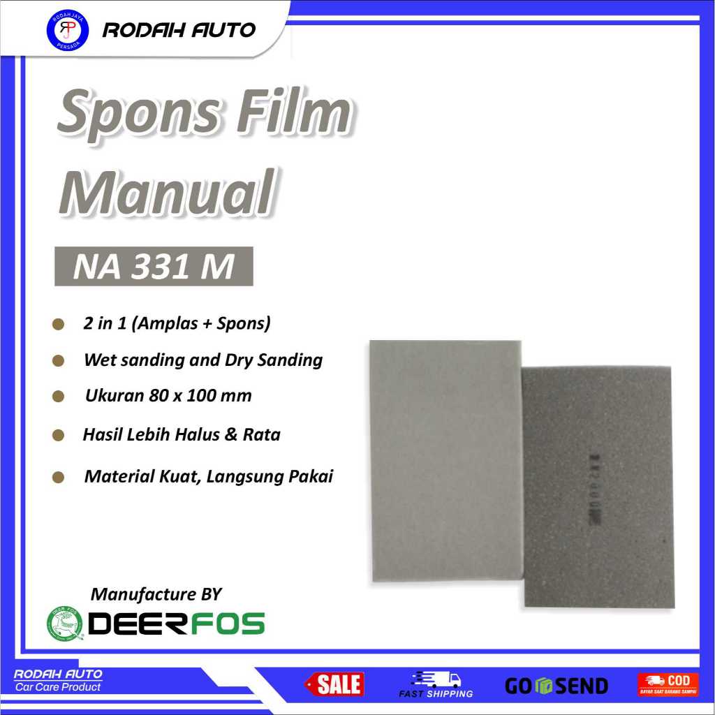 กระดาษทรายฟองน้ํา Deerfos NA 331 M | 80x130 มม | ฟองน้ํา Amplas Deerfos NA 331 M | 80x130 มม | กระดา