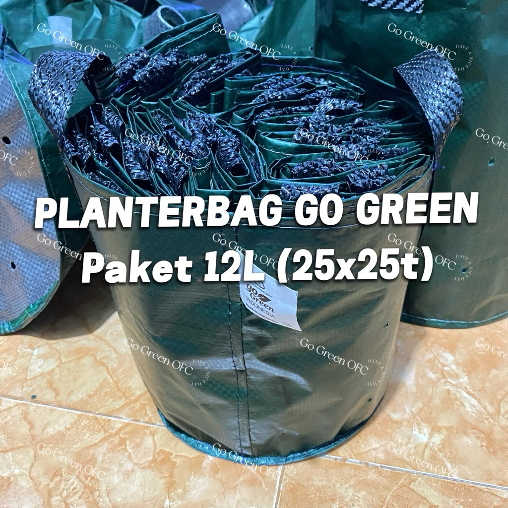 SAVING PACKAGE 12L (25x25t) PLANTERBAG GOGREEN 5 ชิ้น 10 ชิ้น 20 ชิ้น ANTI UV