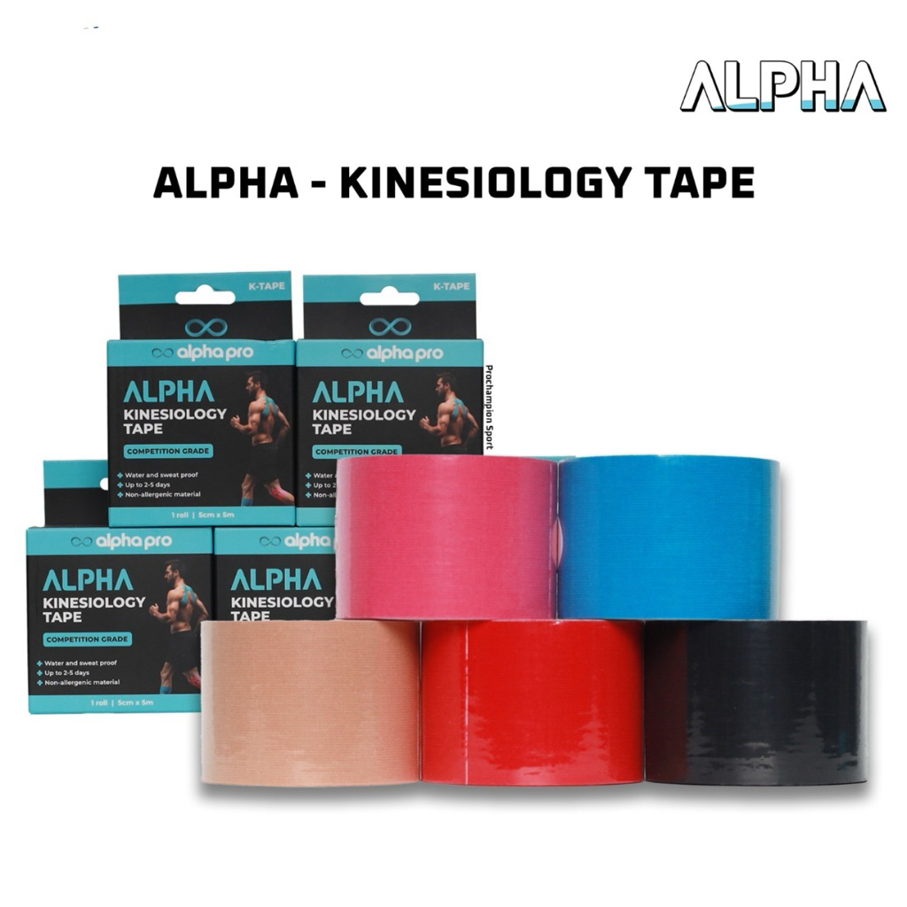 Alpha Kinesiology Tape เกรดการแข่งขันดั้งเดิม | Sport Therapy Tape Anti-Injury | K-Tape ยืดหยุ่นกันน