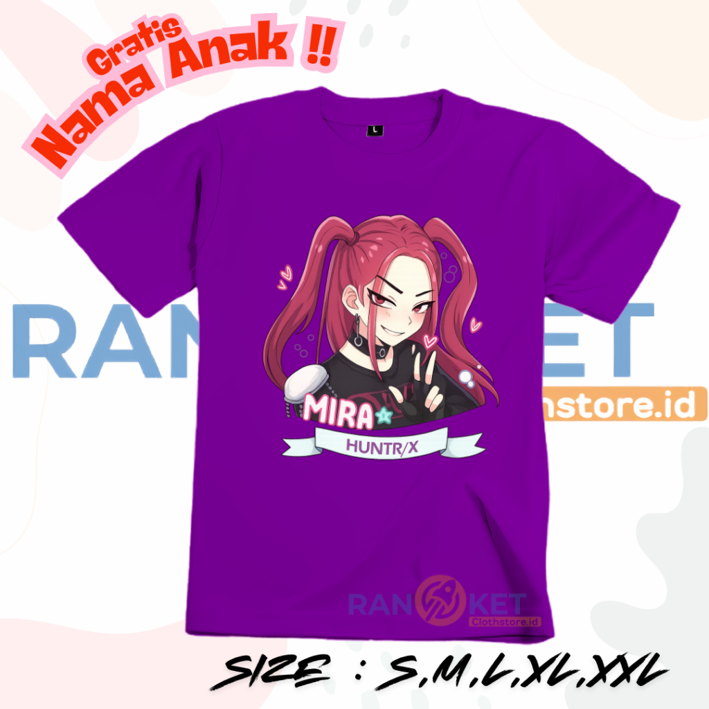 เสื้อยืดเด็ก Mira K-pop Demon Hunters | เสื้อผ้าเด็ก Mira K-pop Demon Hunters ล่าสุดฟรี NAME