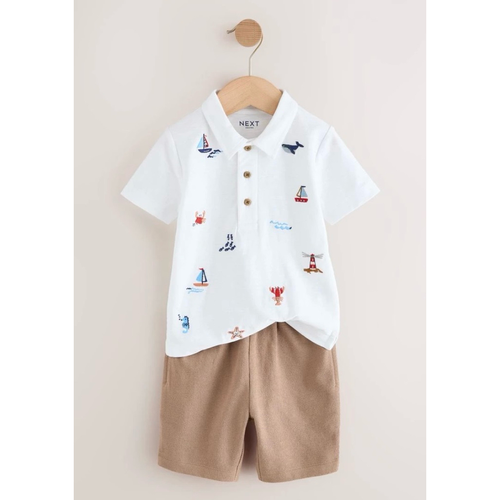 NEX*T - POLO SHIRT & SHORT SET 2-3y, 3-4y & 4-5y