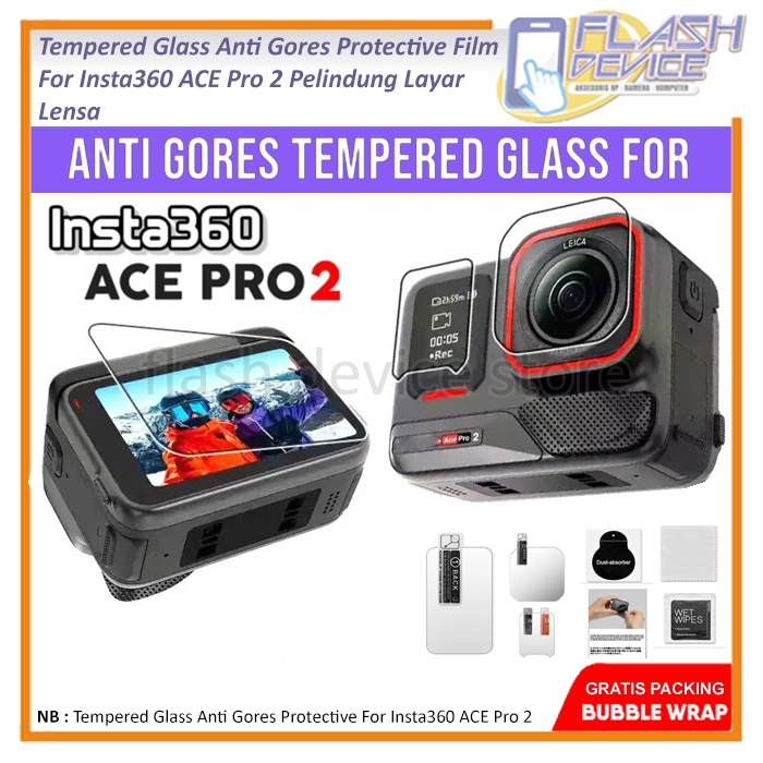 LAYAR กระจกนิรภัยฟิล์มป้องกันรอยขีดข่วนสําหรับ Insta360 ACE Pro 2 เลนส์ป้องกันหน้าจอ