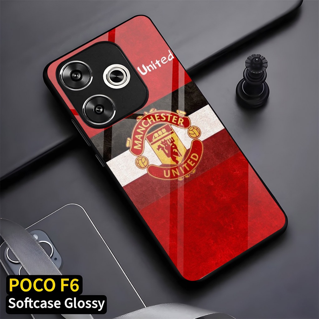 เคส Glitter Glass สําหรับ POCO F6 POCO F1 POCO F3 POCO F4 POCO F5 POCO F7 ล่าสุด - Fashion CLUB BOLA