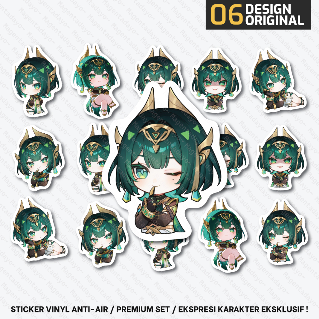 NEFER Genshin Impact ไวนิลสติกเกอร์กันน้ําอะนิเมะเกมชุด
