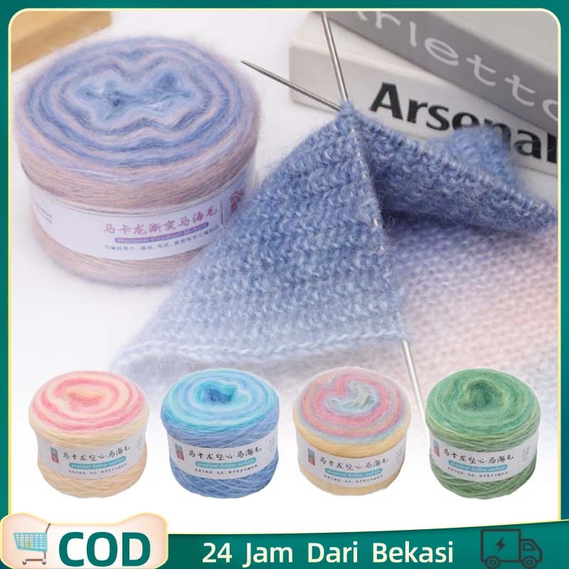 Double-Function Mohair เส้นด้ายถัก Mohair เส้นด้าย Macaron Mohair เส้นด้ายถัก