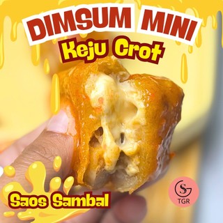 [DIMSUM KEJU MINI SAOS SAMBAL] DIMSUM GORENG MINI KEJU LUMER ISI 4 EXTRA SAOS SAMBAL PEDAS  Ayam Daging
