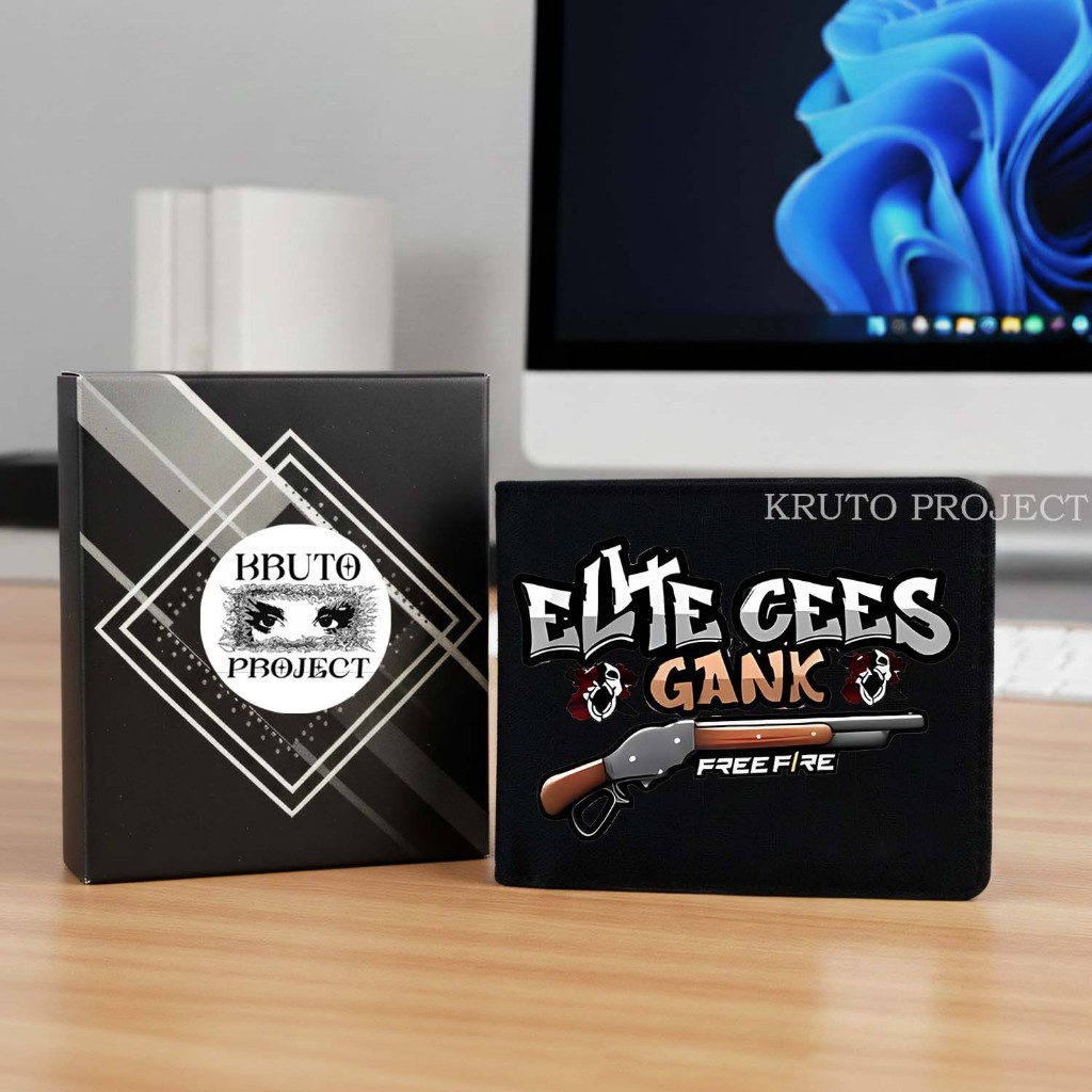 กระเป๋าสตางค์ผู้ชาย กระเป๋าสตางค์ Pu นําเข้า กระเป๋าสตางค์เด็ก กระเป๋าสตางค์พับผู้ชาย FREEFIRE Motif