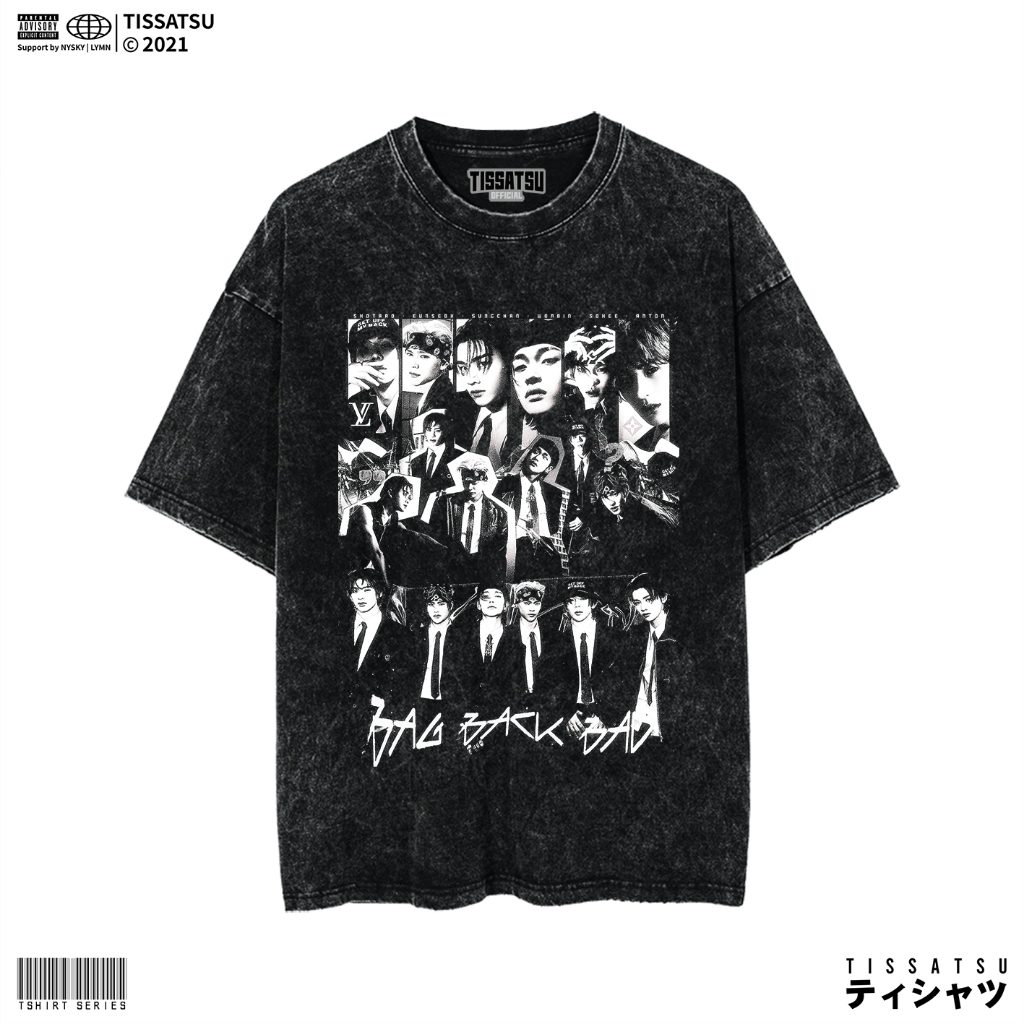 TISSATSU RIIZE เสื้อยืด Oversize Washed / เสื้อยืด Kpop Wash Slimfit / RIZE-17