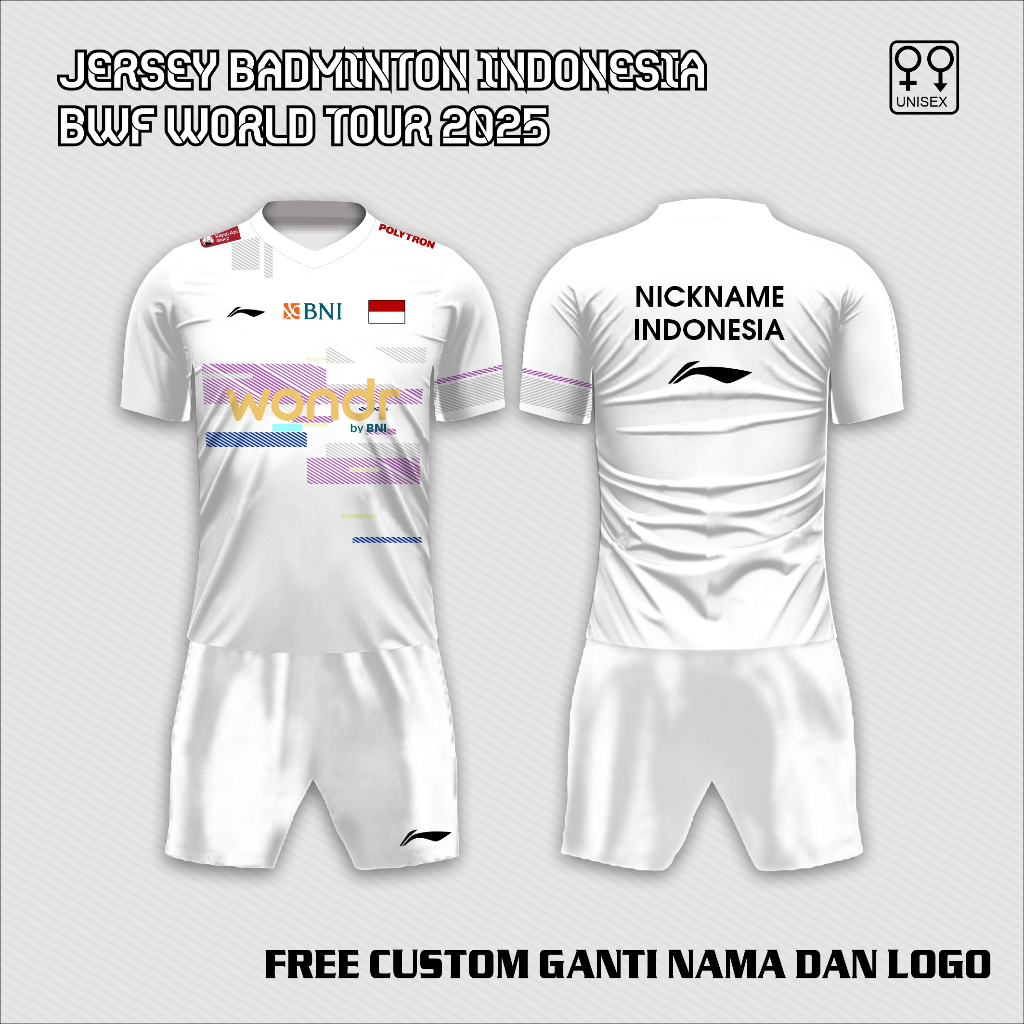 ชุดเสื้อแบดมินตัน Putri Kusuma เสื้อแข่งทัวร์สุดท้าย 2025 เสื้อแบดมินตัน bwf ล่าสุด
